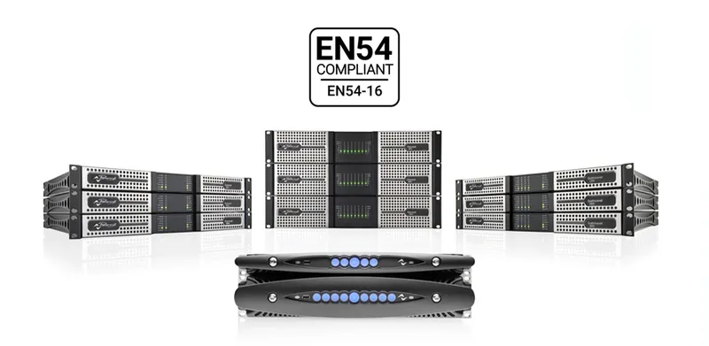 EN54-16 certification for fixed install amps