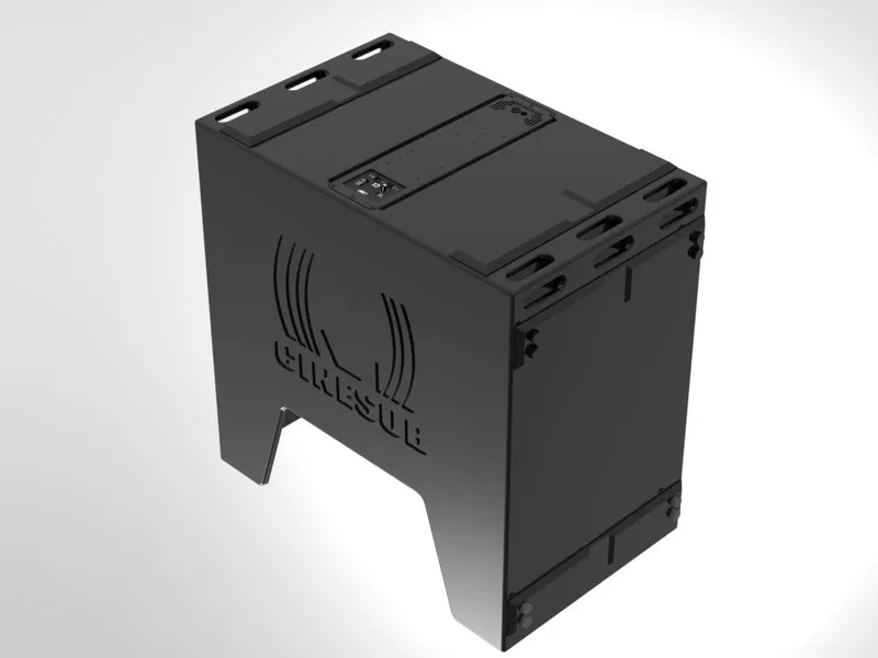 CINESUB reference design, 3D render of the cabinet