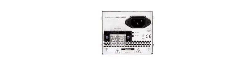 ENEA PS-PSU power supply unit: mains inlet, DC output terminals and DC fail and AC OK LEDs