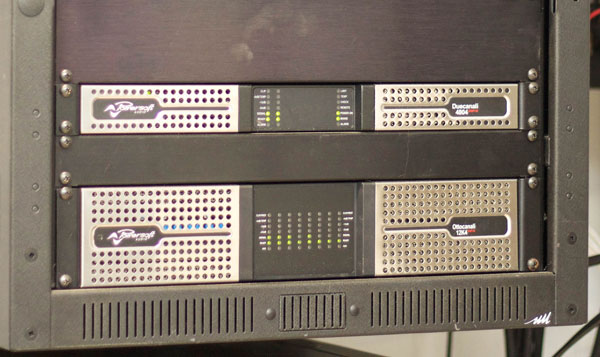 Rack with a Duecanali 4804 above an Ottocanali 12K4