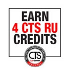 Badge reading Earn 4 CTS RU Credits, with the CTS certification seal