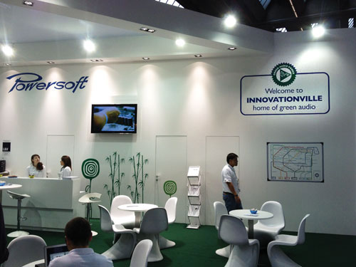 Powersoft Presents "Innovationville. Home Of Green Audio" During Prolight+Sound 2013