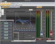 Armonía Pro Audio Suite screen with equaliser curves and level meters